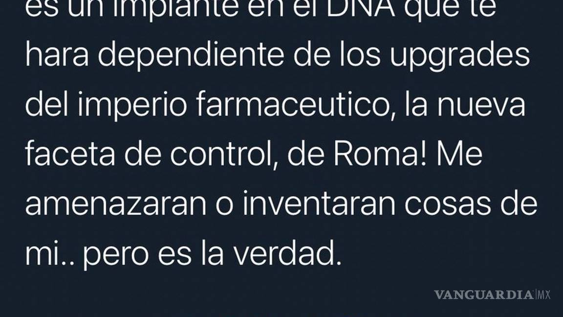 $!Elimina Twitter cuenta a León Larregui, descalificó vacunas y pidió a fans que no se vacunen contra COVID-19