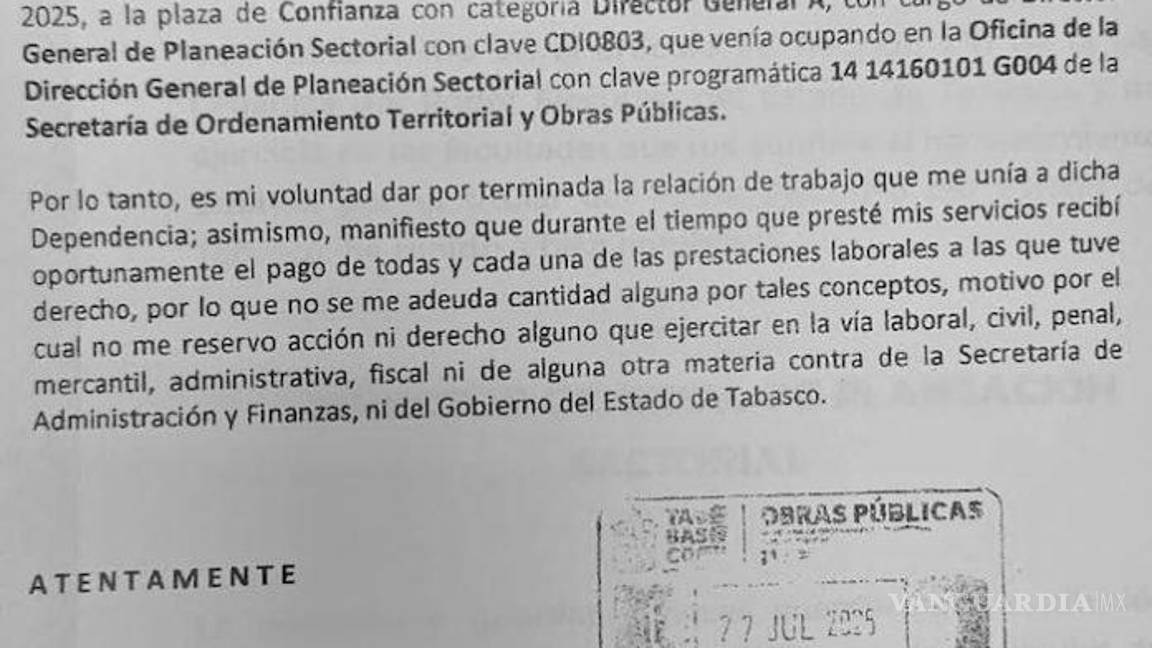$!Deja yerno de Hernán Bermúdez su cargo en gobierno estatal