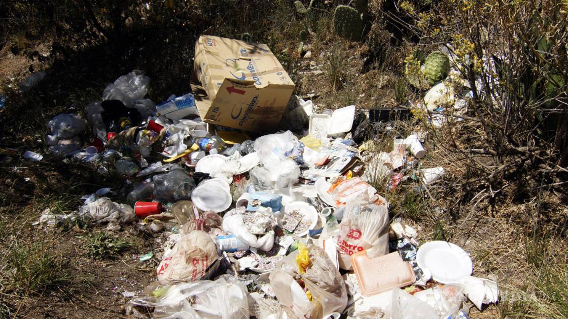 $!Convierten paseantes en basurero a la sierra de Arteaga; dejan más de 20 toneladas de desechos