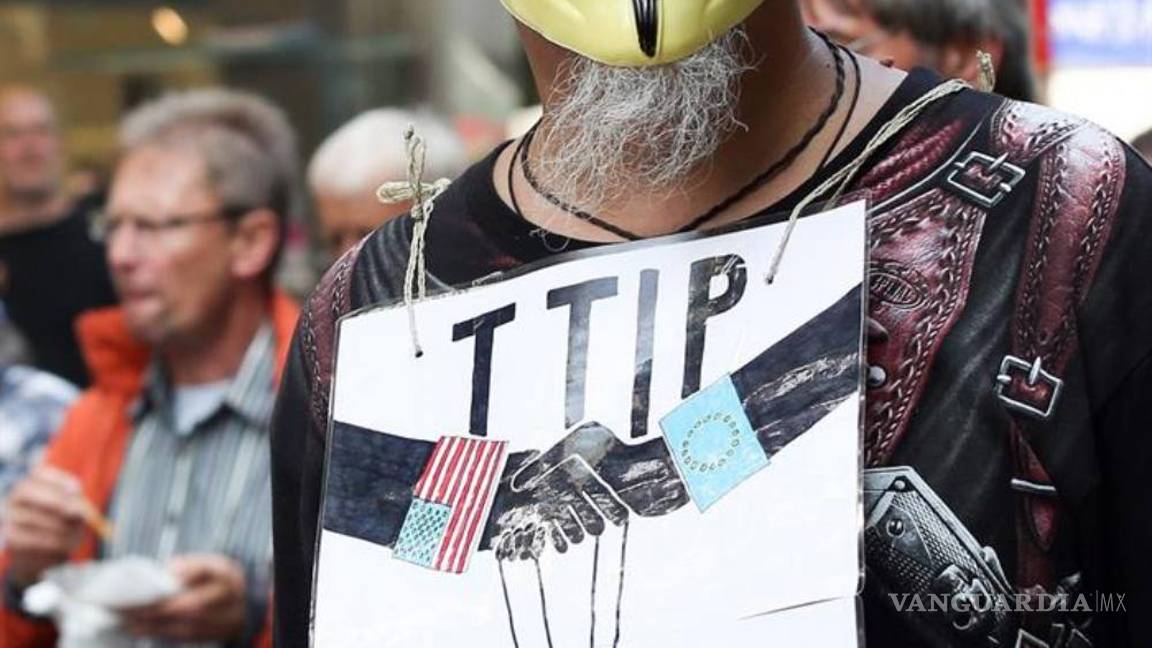 $!Protestas en Alemania contra acuerdo de libre comercio con EU