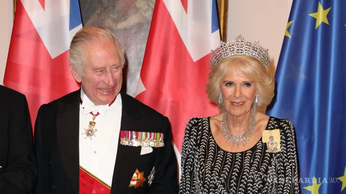 $!29/03/2023.nEl rey Carlos III de Gran Bretaña y Camilla, la reina consorte, en un banquete estatal en el palacio presidencial Schloss Bellevue en Berlín, Alemania.