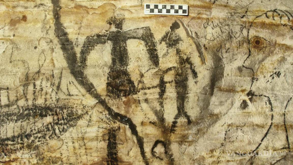 $!Esta foto sin fecha proporcionada por Alan Cressler muestra una cueva de Missouri con obras de arte de la nación Osage que datan de más de 1,000 años y se vendió en una subasta. AP/Alan Cressler