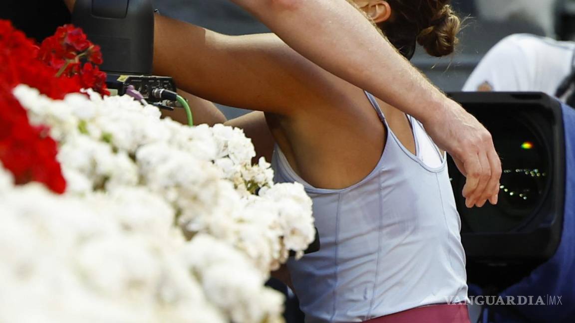 $!Aryna festejó su segundo título en Madrid con su pareja.