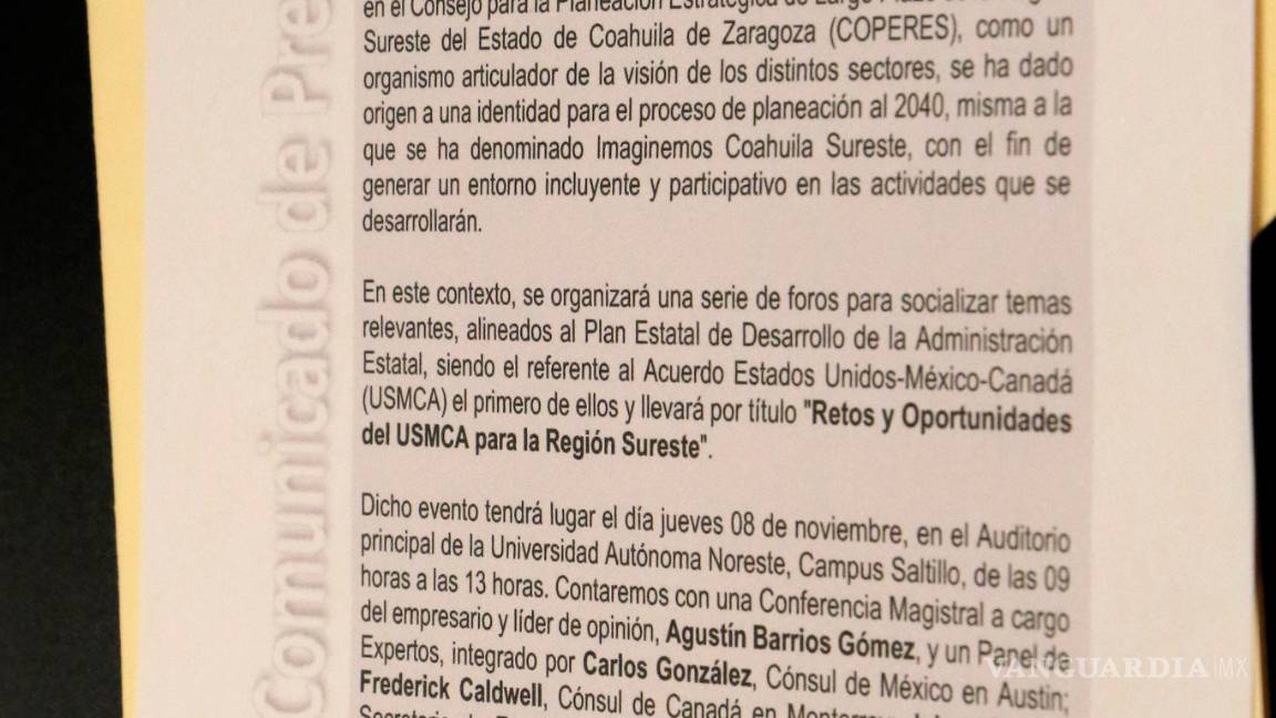 $!Presentan iniciativa ‘Imaginemos’: visualizan la región Sureste de Coahuila hacia 2040