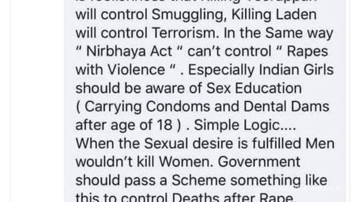 $!Mujeres deben “cooperar” en una violación y llevar condones “por seguridad”, afirma cineasta indio