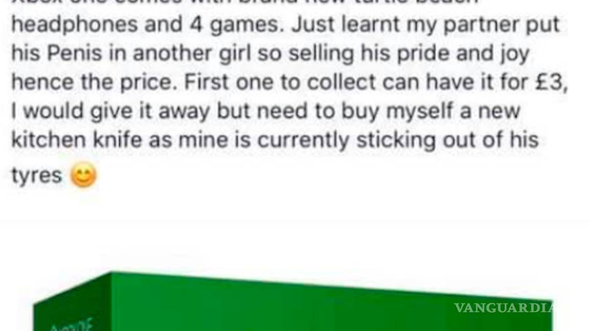 $!Descubrió que su marido le fue infiel, vende el Xbox de él por menos de 80 pesos