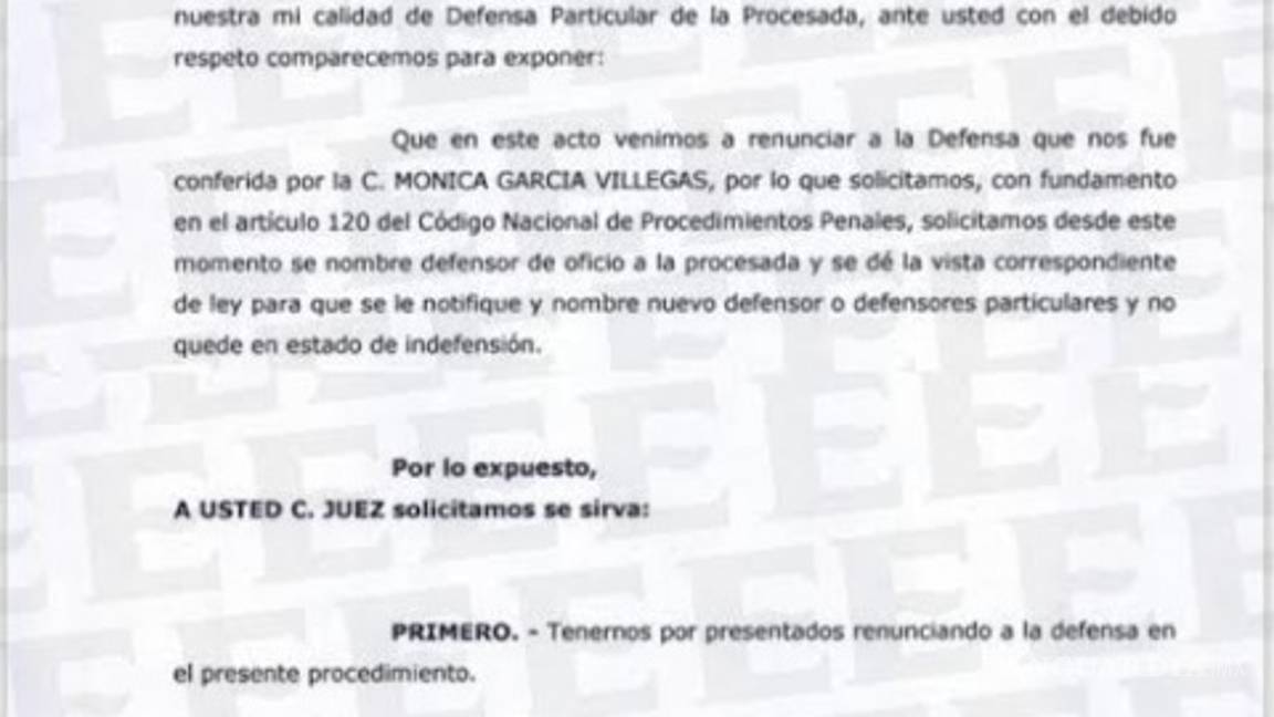 $!Por tercera ocasión, renuncia defensa de dueña del Colegio Rébsamen