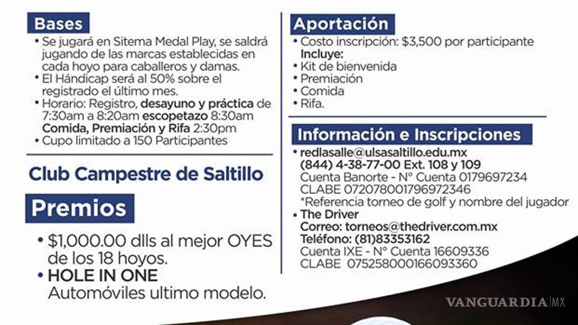 $!El éxito está asegurado en Torneo de Golf