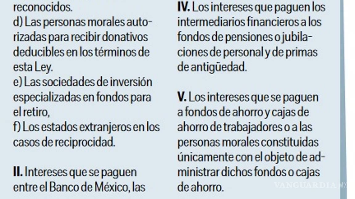 $!Para 2019 los ahorradores deberán pagar más impuestos