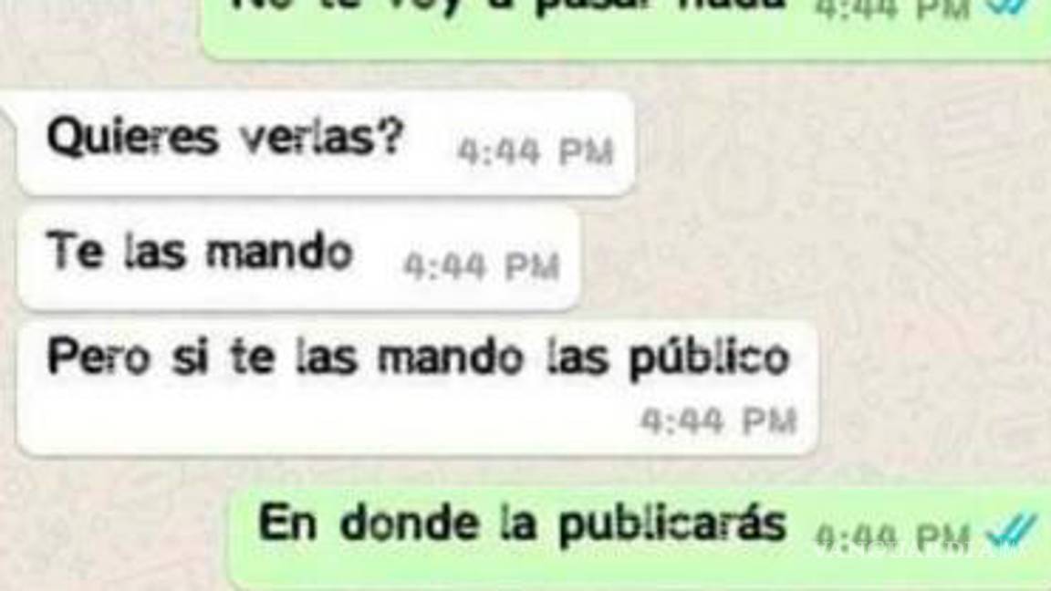 $!Jovencito intentó chantajear a una mujer por Whatsapp, ella le sacó todos sus datos y los publicó