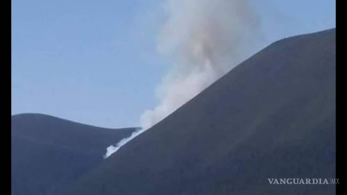 Reportan incendio forestal en Galeana