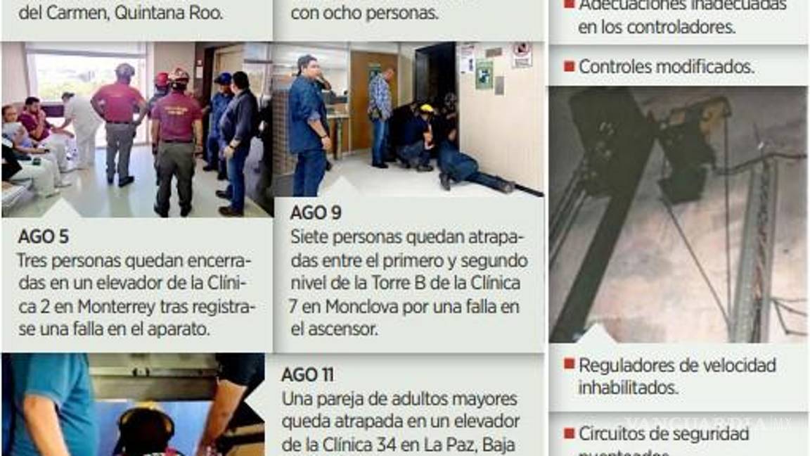 $!Plantea IMSS renovará 16% de elevadores