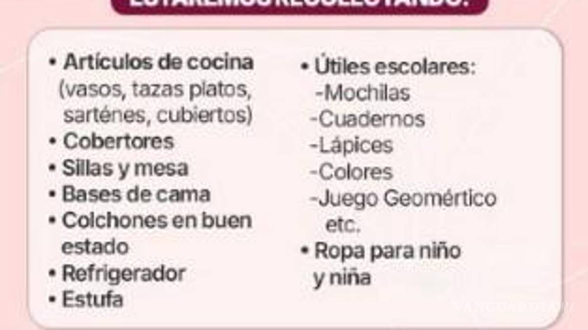 $!Convocan a donar víveres para las 18 familias de Saltillo que perdieron su casa en incendio