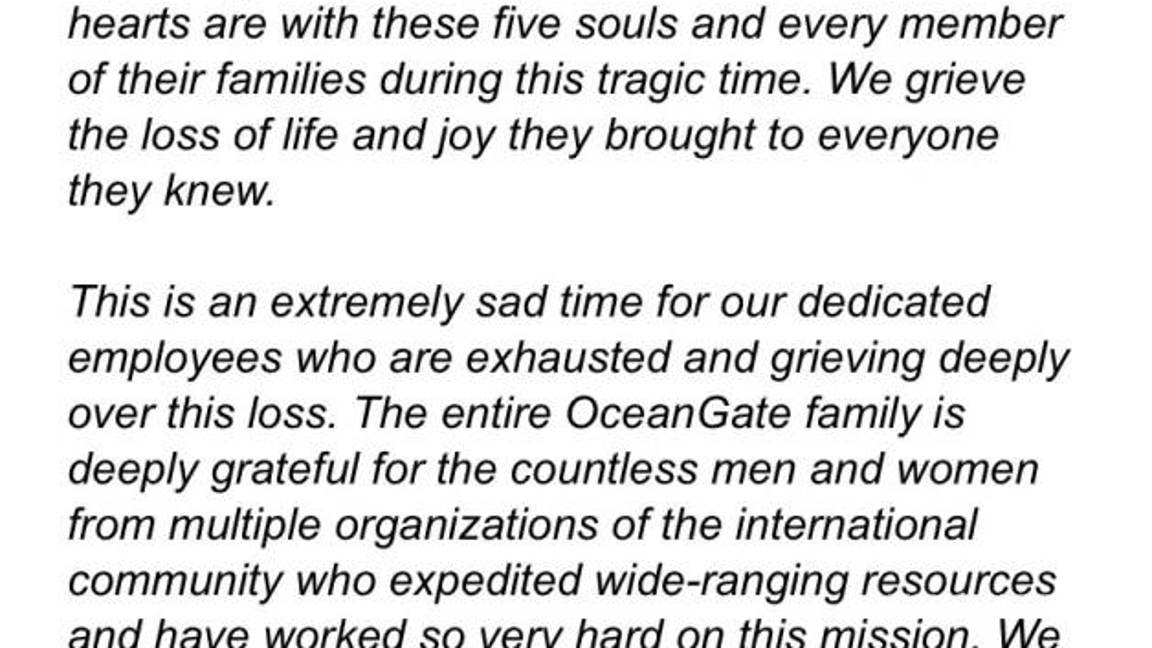$!No hay sobrevivientes del submarino Titán; restos encontrados son del sumergible