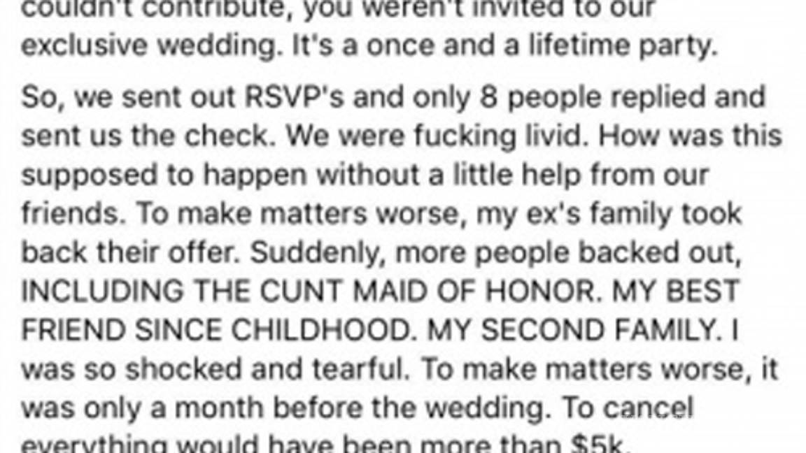 $!Novia quería boda estilo Kardashian, la cancela porque invitados no la apoyaron con dinero