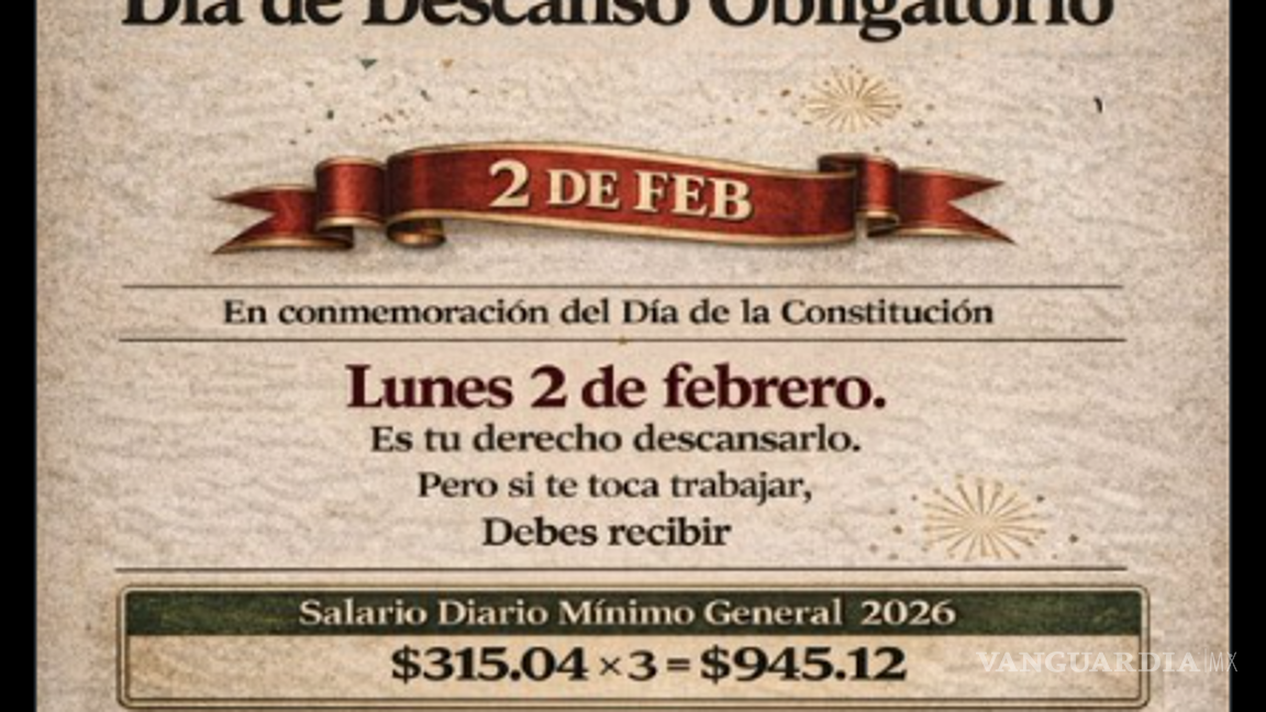 $!Profedet: AQUÍ puedes denunciar si no te pagan triple por trabajar el 2 de febrero