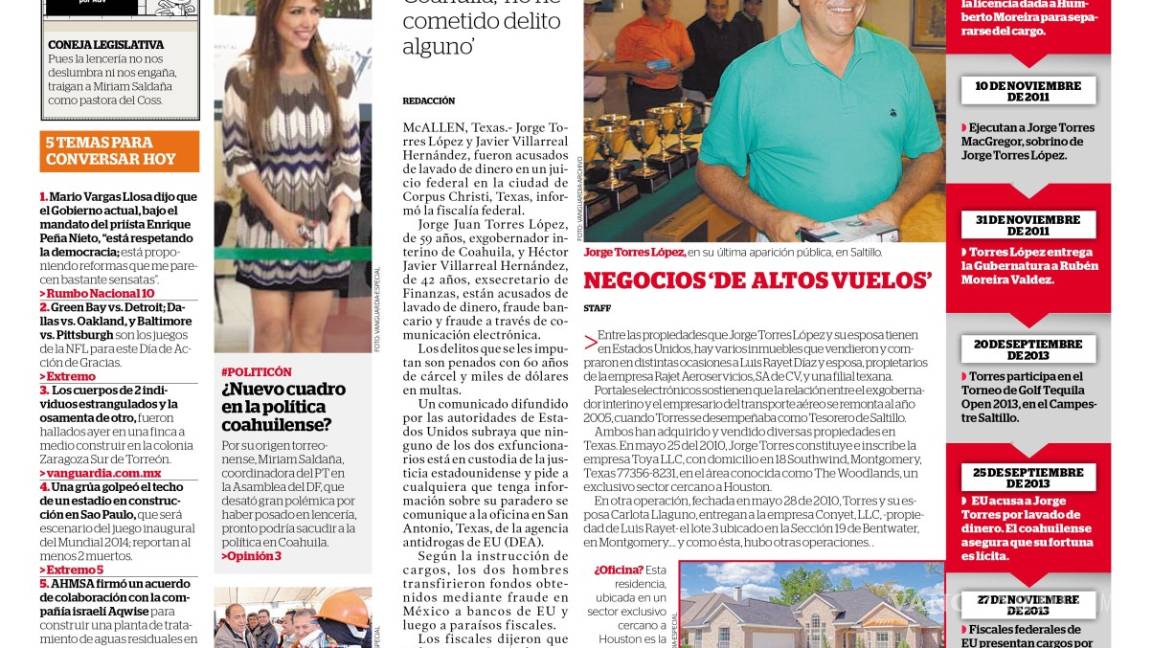 $!Detienen a Jorge Torres López, exgobernador interino de Coahuila buscado por la DEA