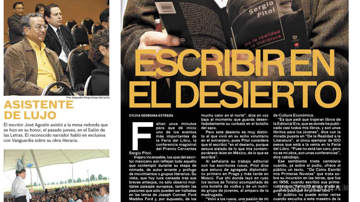 $!Sergio Pitol, un hombre que con palabras ‘hizo oír, sentir y ver’