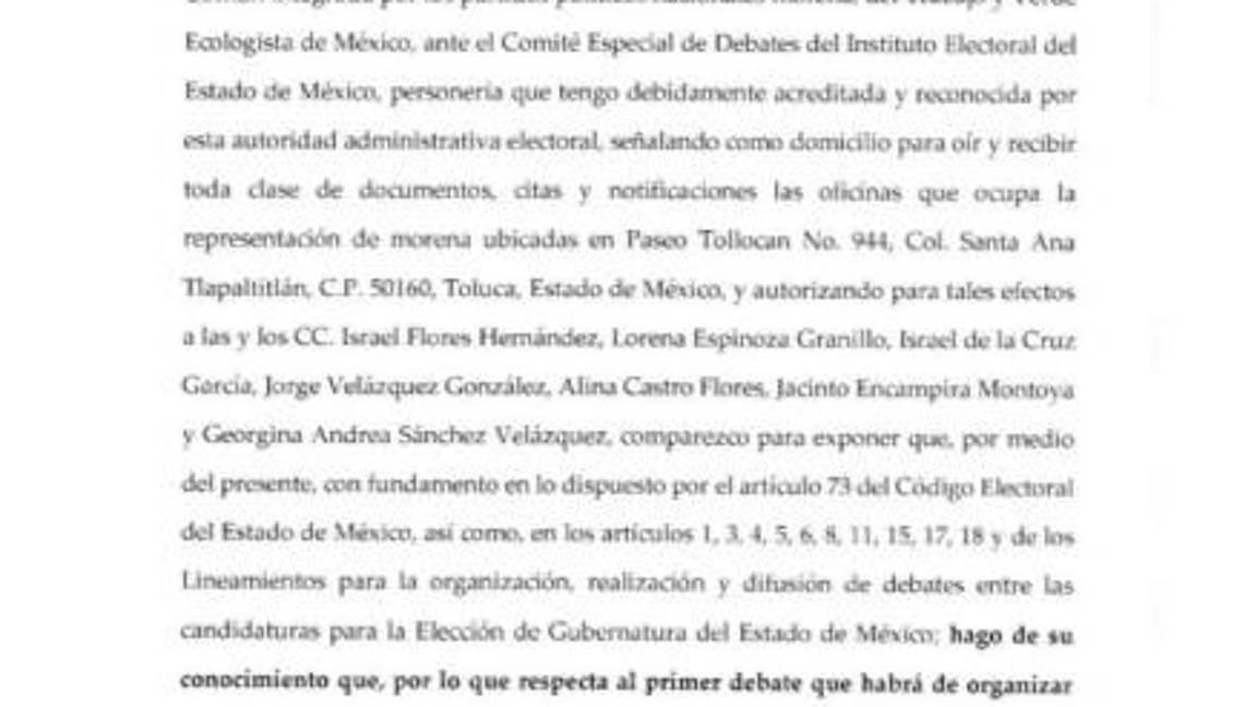 $!Equipo de Delfina Gómez solicita que se aplace primer debate con Alejandra Del Moral