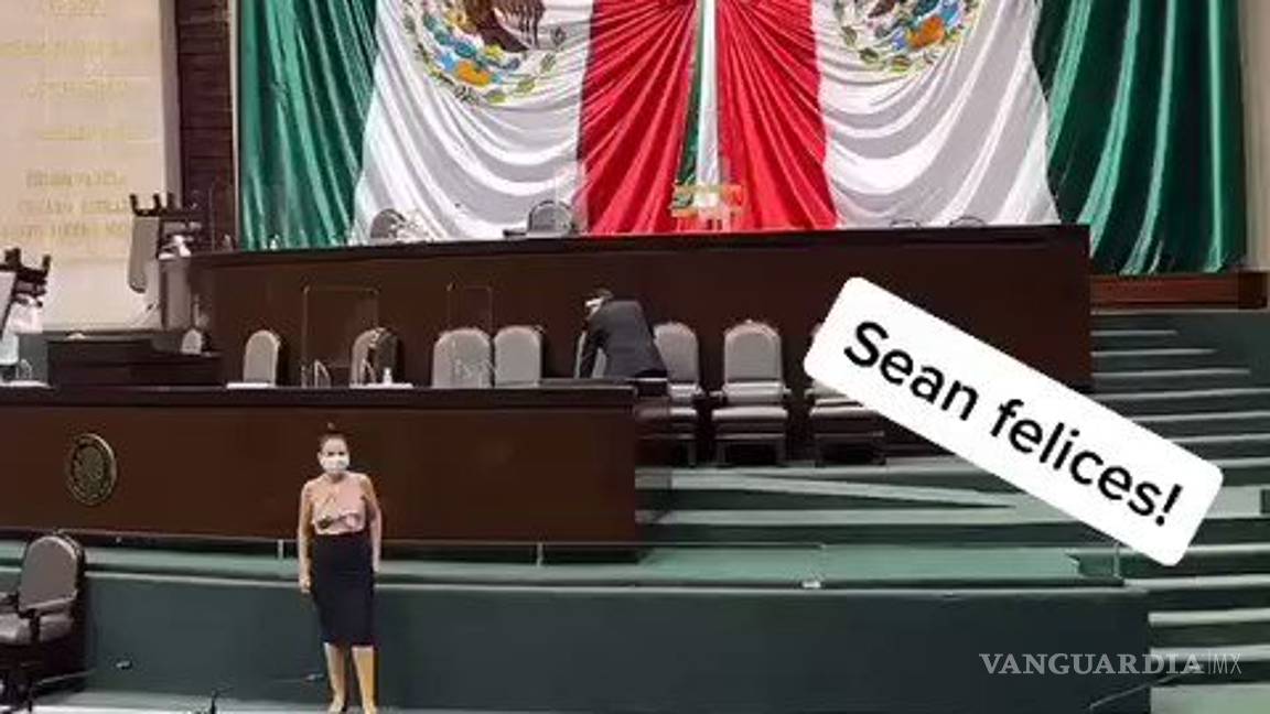 $!Tunden a diputada Nayeli Salvatori por hacer un TikTok ¡en la Cámara de Diputados!