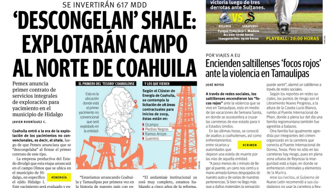 $!AMLO no permitirá el fracking; en pausa inversiones pactadas por Pemex, para extraer gas shale en Coahuila