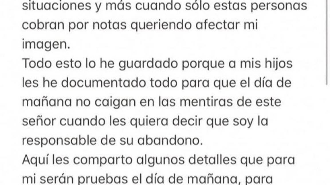 $!Inés Gómez-Mont responde a su ex esposo y muestra pruebas de sus mentiras