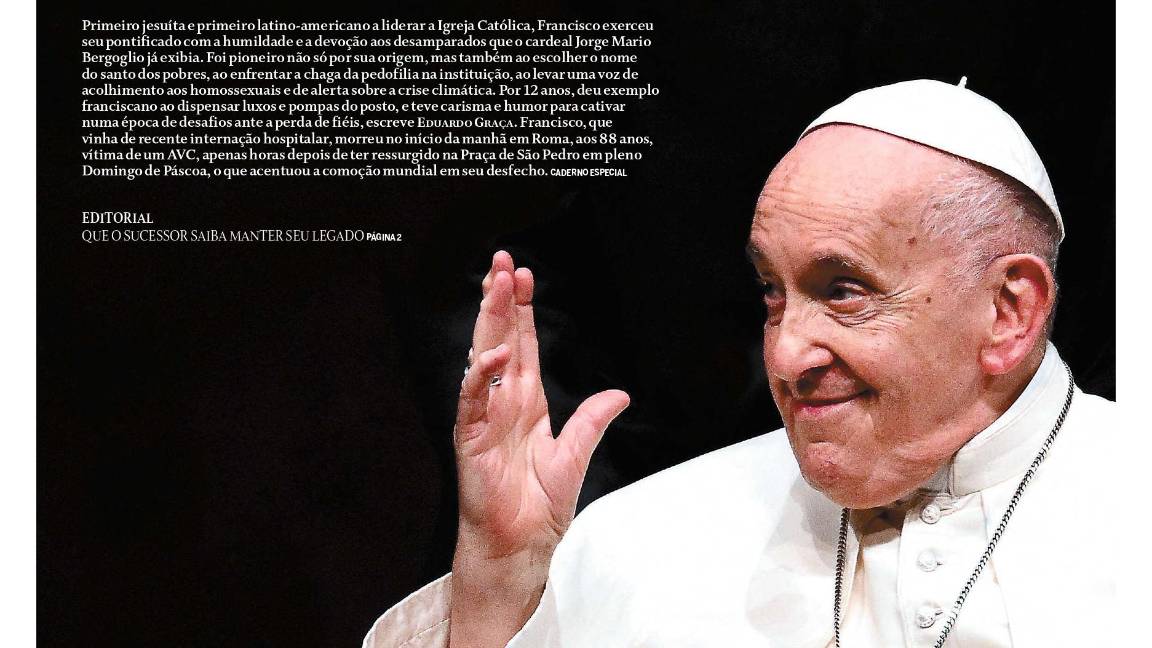 $!Así reflejaron medios internacionales en sus portadas la muerte del Papa Francisco