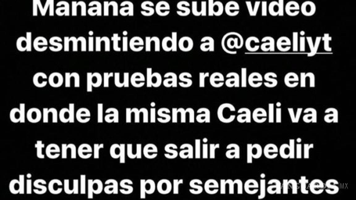 $!"Caeli miente"; youtuber acusado de intento de abuso, rompe el silencio y dice que contará su verdad
