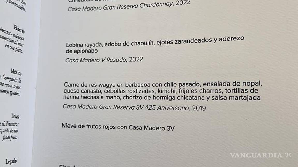 $!El evento estuvo acompañado de una comida preparada con los mejores vinos de Casa Madero.
