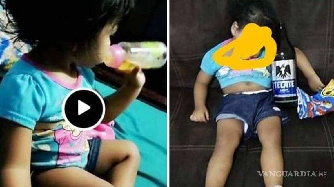 $!Madre da cerveza a su bebé y se burla en Facebook, 'no aguantó nada'