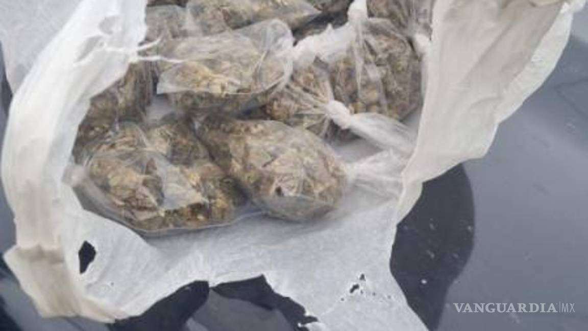 $!La droga estaba en poder de la pareja que fue detenida en el municipio de Juárez, Nuevo León, informó la Secretaría de Seguridad del estado.