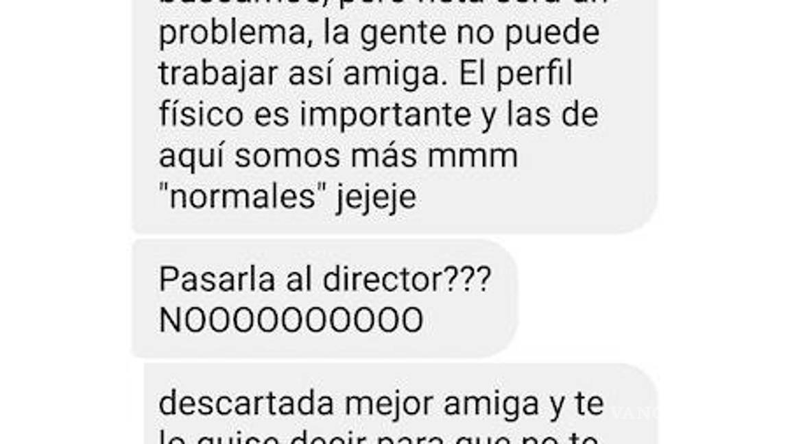 $!Por tener 'atributos demasiado grandes' le niegan trabajo a mujer