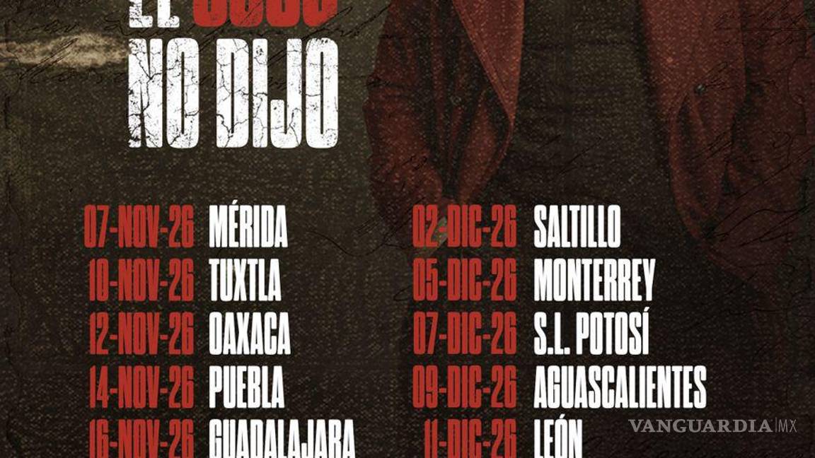 $!Ricardo Arjona confirma concierto en Saltillo en el Estadio I. Madero: Fecha y venta de boletos