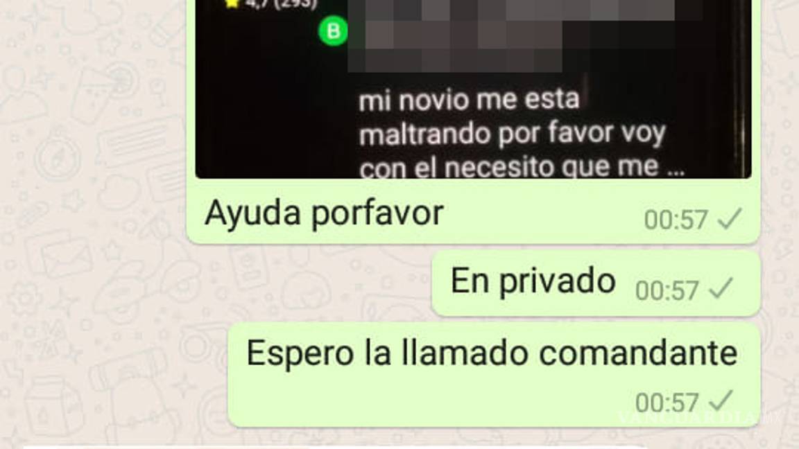 $!Novio la maltrata y ella solicita viaje en In Driver para que la rescaten, en Saltillo