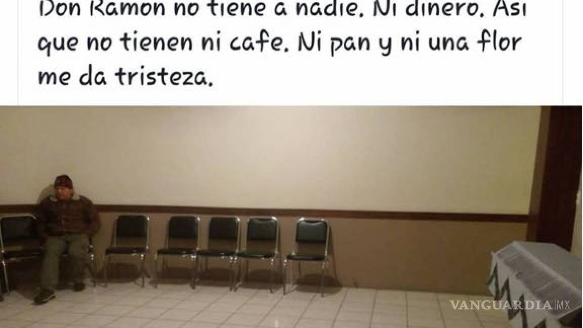 $!Flores, abrazos y siete mil pesos recibe Don Ramón para enterrar a su esposa