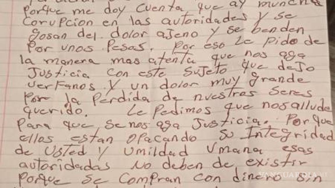 $!Carta al gobernador exige cárcel y reparación del daño para Mauricio “N”.