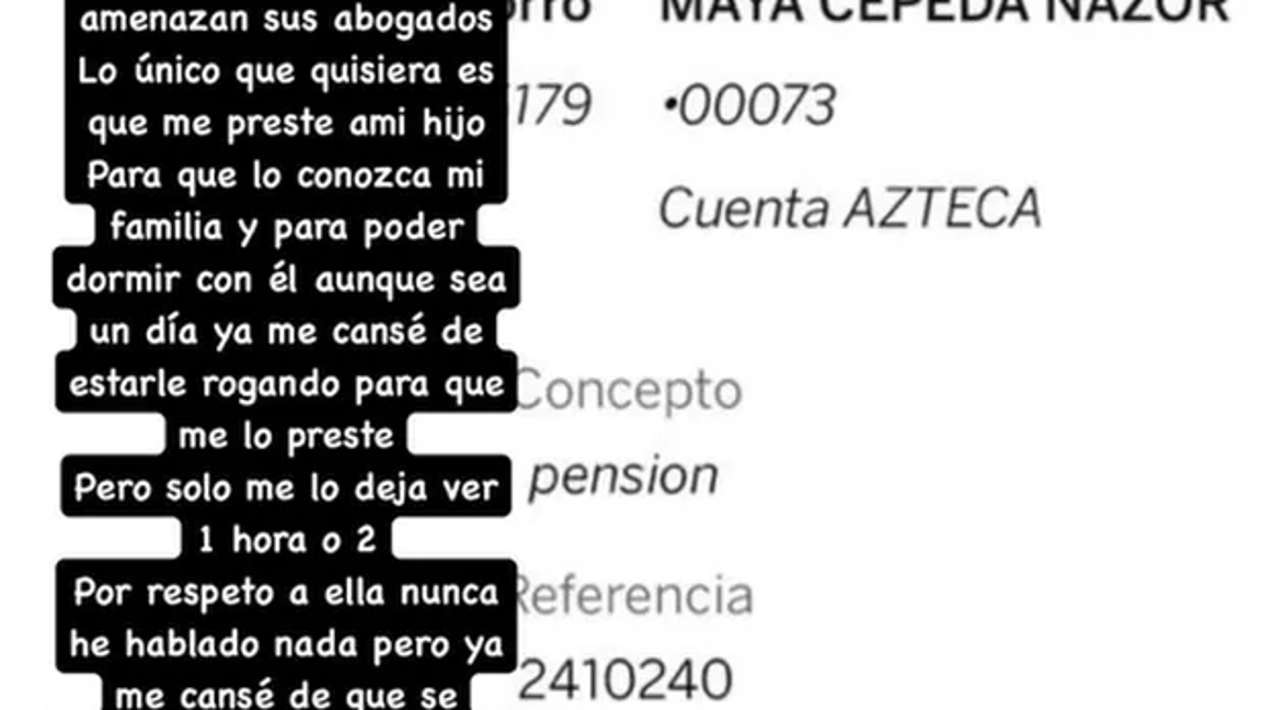 $!Santa Fe Klan exhibe a Maya Nazor por no dejarle ver a su hijo pese a pensión de 250 mil pesos; Nazor responde: ‘No te hagas la víctima’