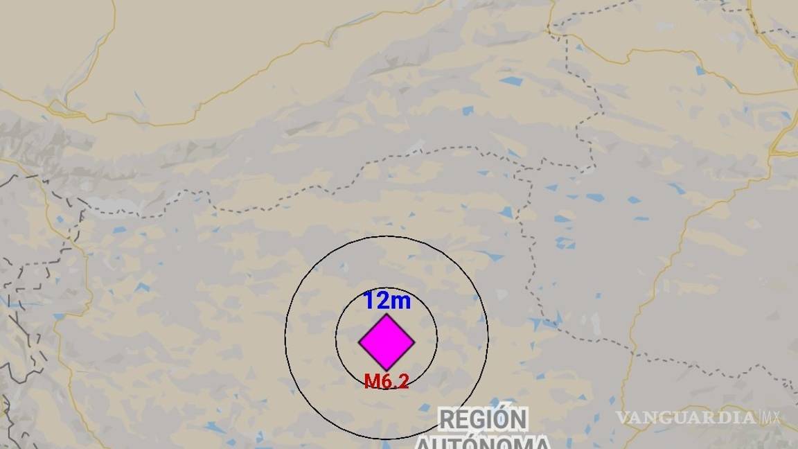 $!Sismo de magnitud 6,3 sacude región autónoma del Tíbet, en China