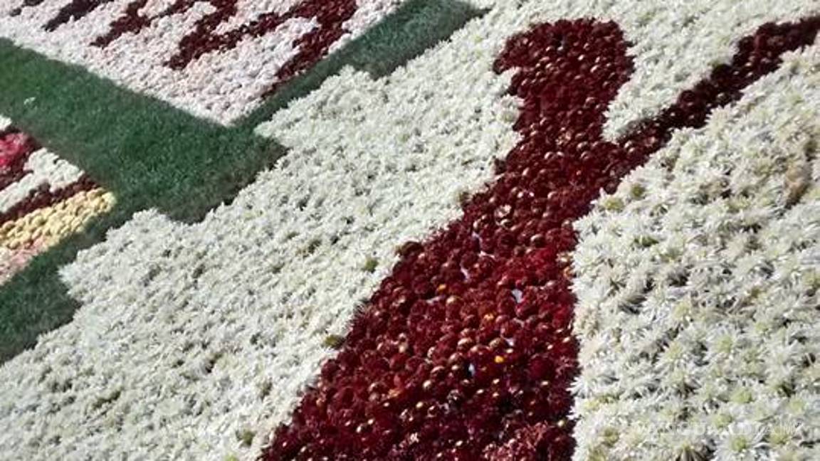 $!Bruselas dedica tapete floral en su plaza central a México