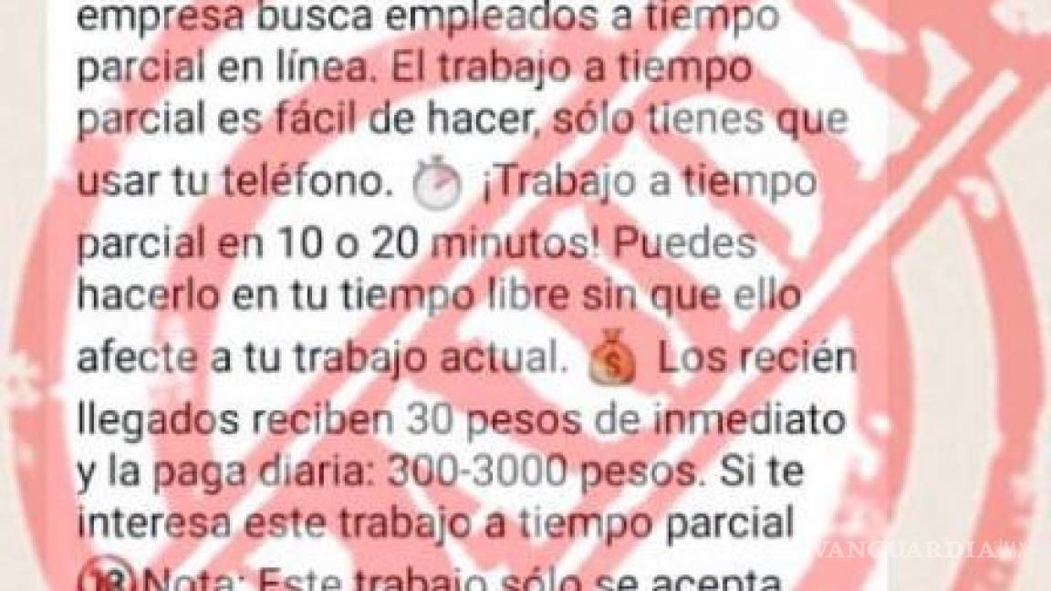 $!Alertan en Saltillo por nuevo fraude vía Whatsapp: ofertas de empleo ¿te contactaron de RH de Amazon?