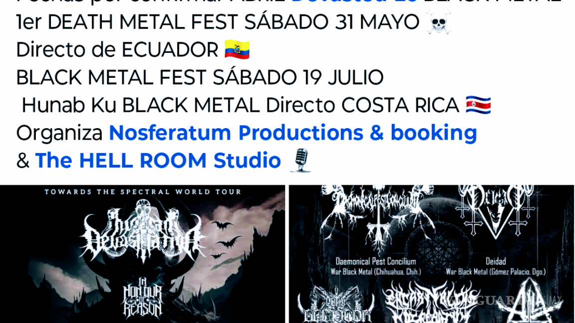 $!Line up de festivales por Nosferatum Productions &amp; Booking