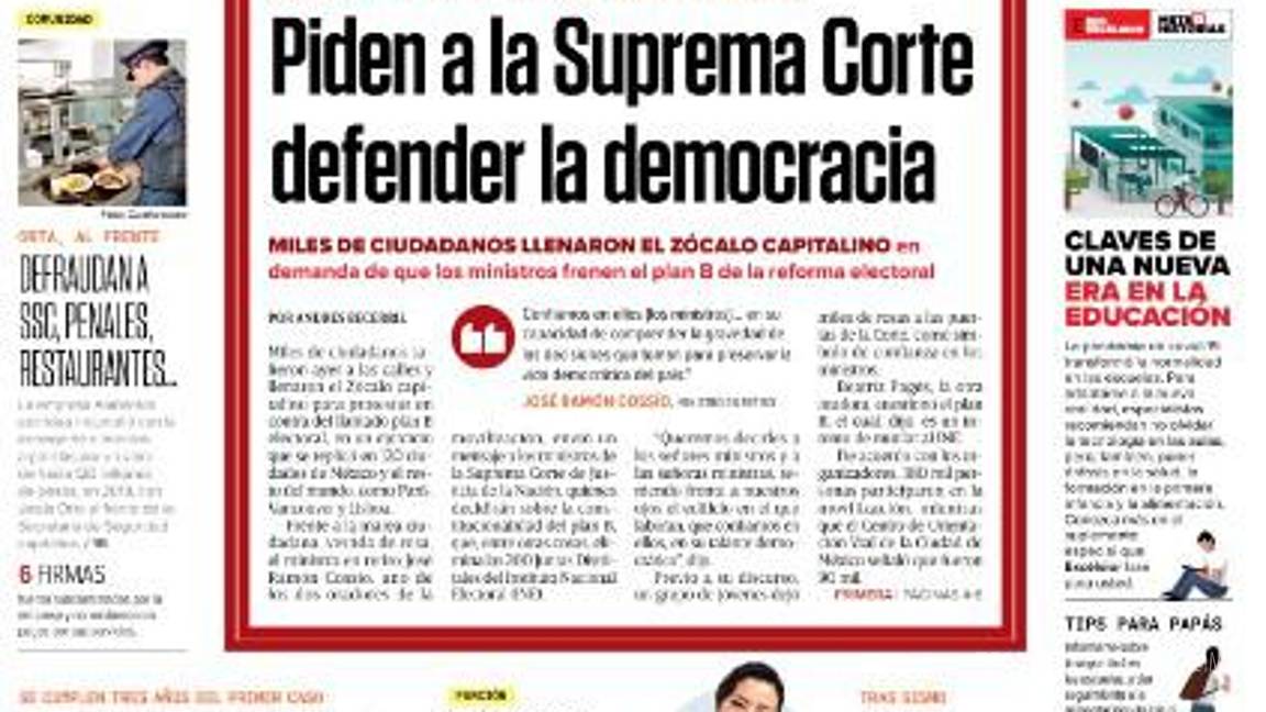 $!Así reaccionaron medios nacionales a la protesta en defensa del INE