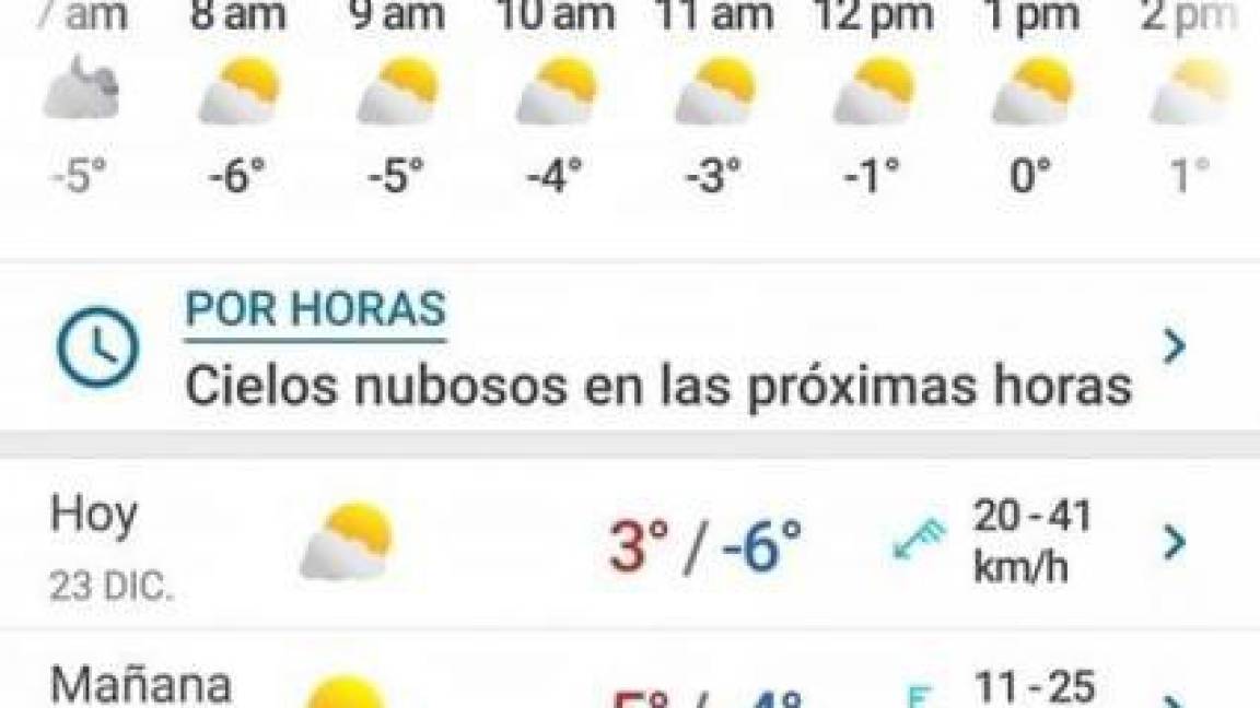 Despierta Monclova con - 5 grados; descenderá aún más la temperatura, informa PC