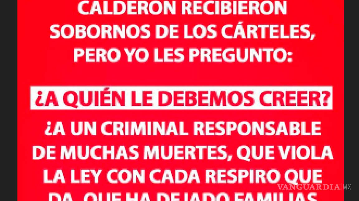 $!Con esta imagen, Emma Coronel llama criminales a Peña y Calderón