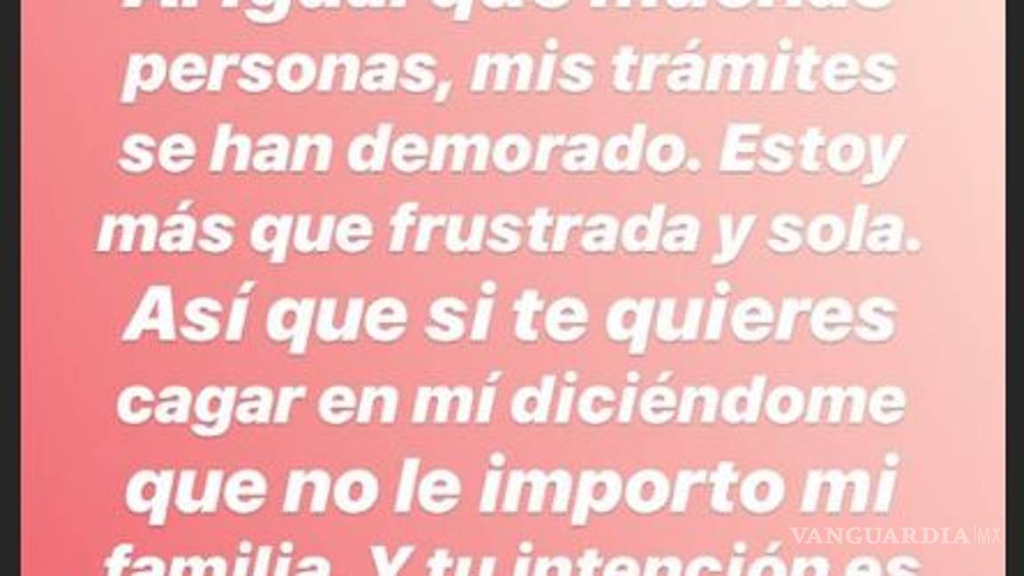 $!'Son unas trepadoras' dice Frida Sofía de la dinastía Pinal, manda mensaje a su abuela