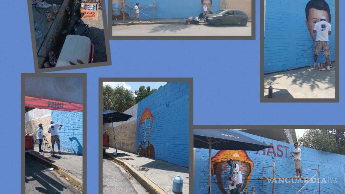 Terminan mural de búsqueda a Johan Gael en Saltillo