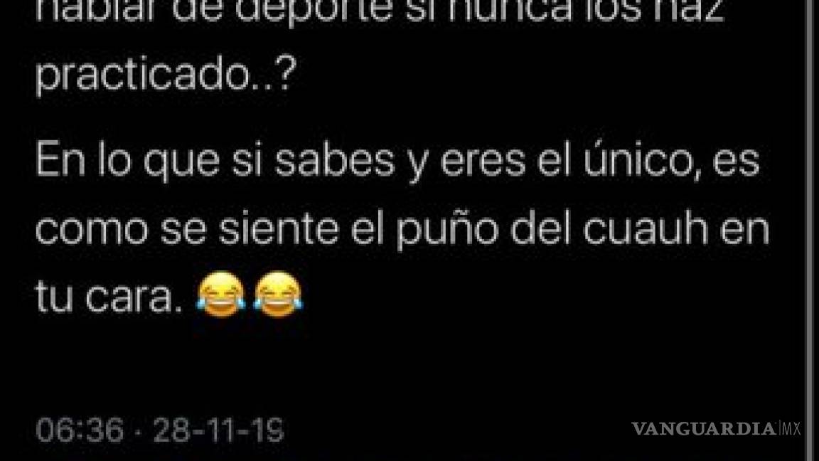 $!'Eres un cag...'; Nico Castillo explota contra David Faitelson