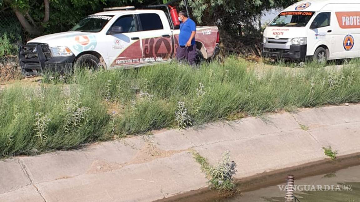 Rescatan cuerpo de canal de riego en Matamoros
