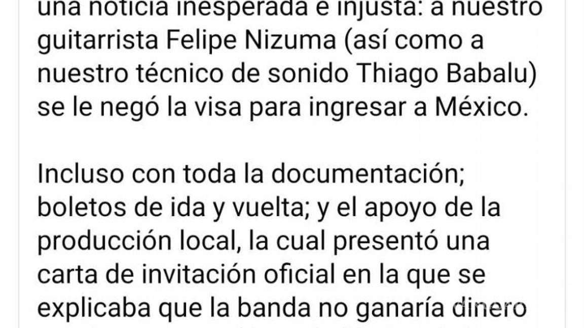 $!La banda expresa su pesar por los obstáculos que enfrentan para llevar a cabo sus presentaciones.