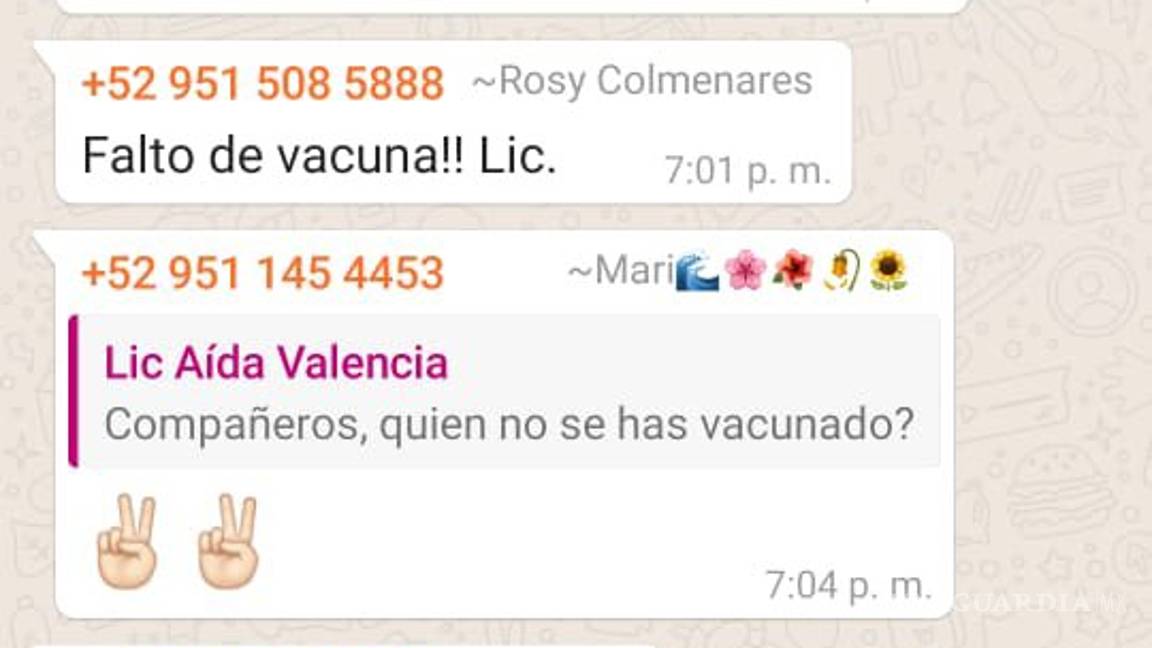 $!Evidencian a subdelegada de Bienestar en Oaxaca ‘apartando’ vacunas para Servidores de la Nación